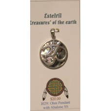 Om with Abalone Pendant