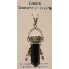 Amethyst Point with Beryl (Aquamarine)