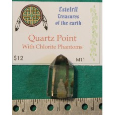 Quartz Point with Chlorite Phantom