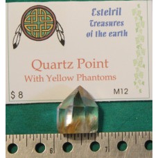 Quartz Point With Yellow Phantoms